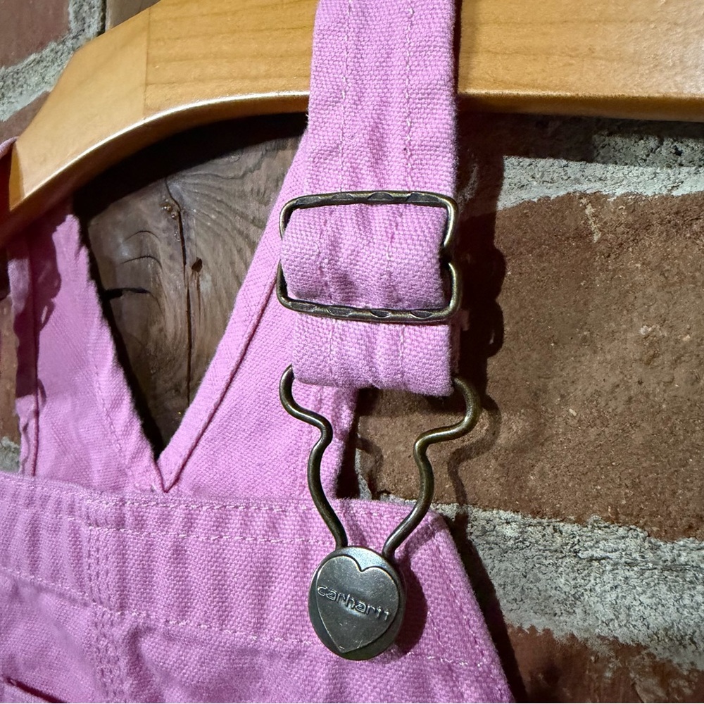 Carhartt Kids Pink Cotton Overalls with Front Pocket - Picture 8 of 12